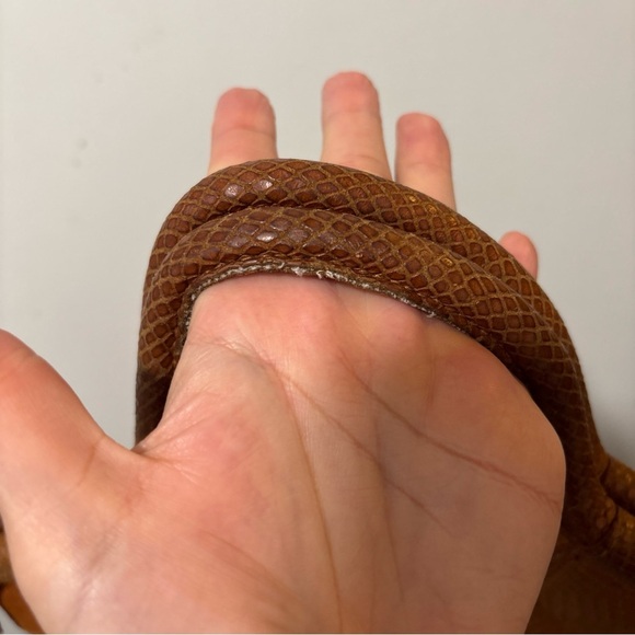 FOLEY + CORINNA City Tote Handbag Croc Embossed Leather Mid Shoulder Bag Brown - Picture 6 of 11